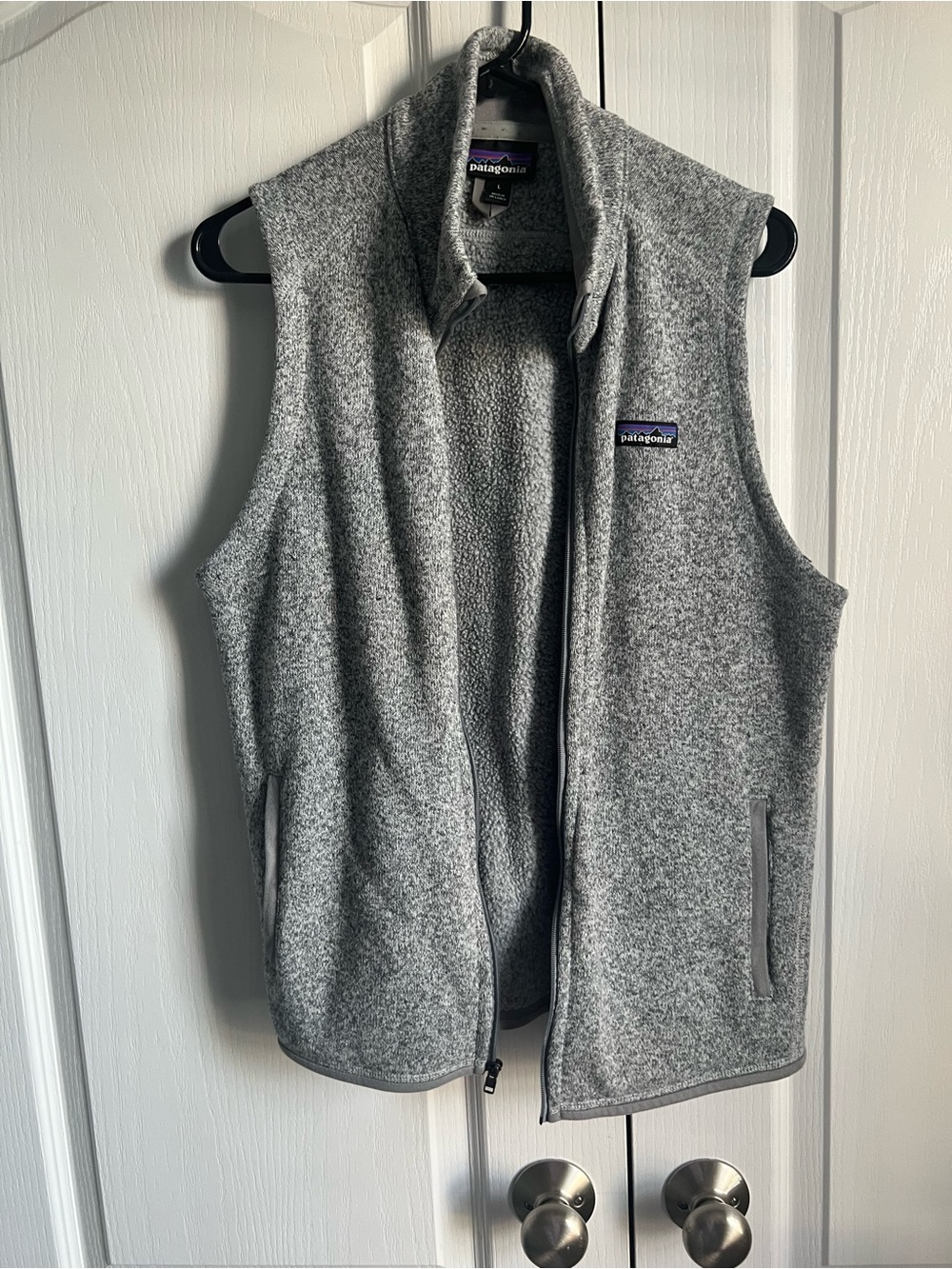 Patagonia Gray Full-Zip Fleece Vest